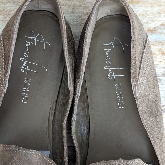 Franco Sorto Suede Slip-on Loafer Taupe Size 8 - Picture 6 of 8